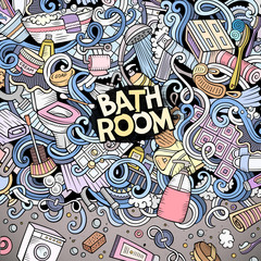 Cartoon doodles Bathroom frame