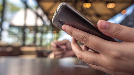 Financial Technology, Business Transaction And Online Shopping On Mobile Phone