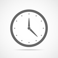 Clock icon. Vector illustration.