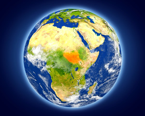 South Sudan on planet Earth
