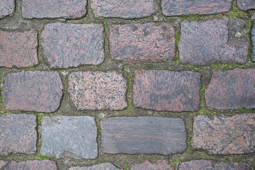 old cobblestone street surface texture background