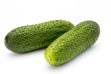 The first spring ecologically cucumbers.