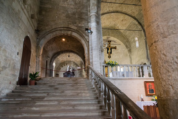 Ancient Romanesque church. San Leo. Rimini