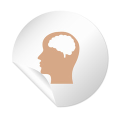 Runder Sticker - Intelligenz