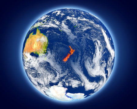 Fototapeta New Zealand on planet Earth