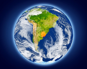 Uruguay on planet Earth