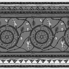 Tribal ethnic stripe seamless pattern