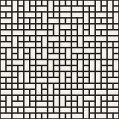 Vector seamless pattern. Mesh repeating texture. Linear grid with chaotic shapes. Stylish geometric lattice design