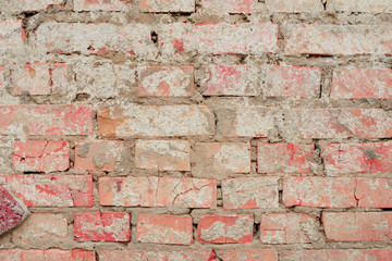 Naklejka premium Brick texture with scratches and cracks