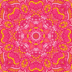 pink flower mandala pattern ornamental background.