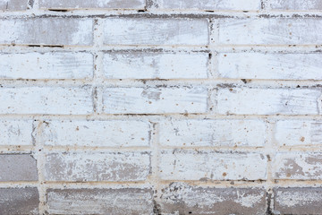 Background texture of a old white brick wall