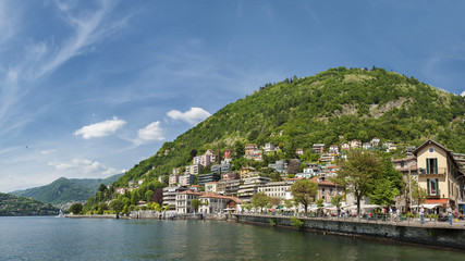 Fototapeta na wymiar Panoramic view of Como lake, Italy