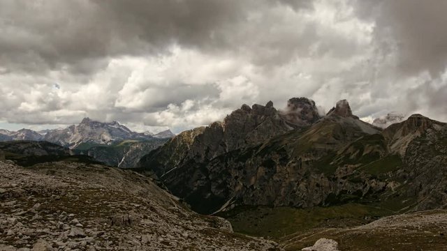 Time lapse clouds in the dolomites, view from rienz valley 4k 11881
