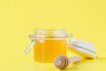 Jar of Honey with Honey Dipper