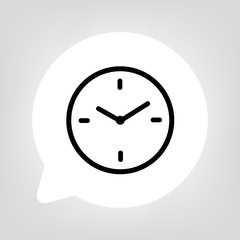 Kreis Sprechblase - Uhr