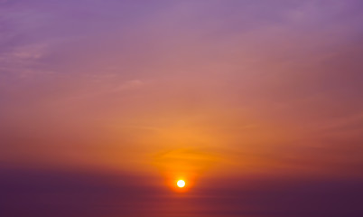 Pink sunset or sunrise background