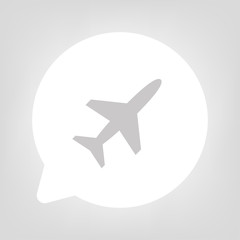 Kreis Sprechblase - Flugzeug Reise