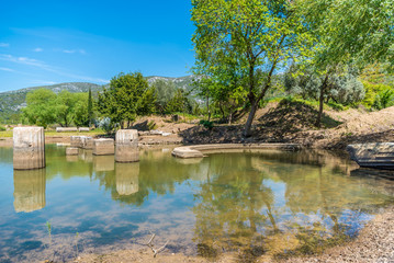 April 11, 2017 - Claros, Izmir province, Turkey. Claros, an ancient Greek sanctuary on the coast of Ionia, famous for a temple and oracle of Apollo