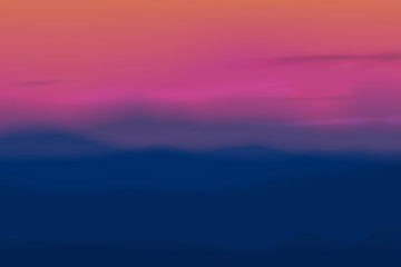 Rainbow colors, blue and pink landscape, nature twilight scenery