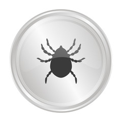 Zecke - Verchromter Button