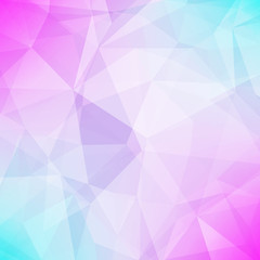 Obraz premium Abstract square triangle background. Tender smooth polygonal backdrop for business presentation. Soft gradient color transition for mobile application and web. Trendy geometric colorful banner.