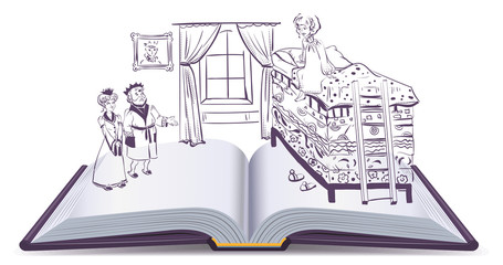 Fairy tale princess on pea © orensila