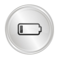 Batterie leer - Verchromter Button