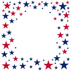 Fototapeta premium American Independence Day. 4th July. Template background for greeting cards, posters, leaflets and brochure. Vector illustration.