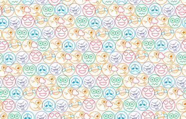 seamless  background in the form of an smiles