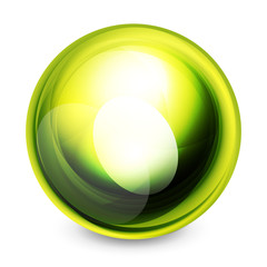 Glass sphere, futuristic abstract element