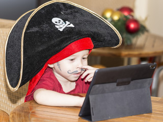 A boy dressed as a pirate