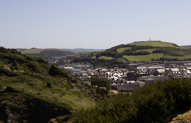 Fototapeta na wymiar magnificent view on Aberystwyth town