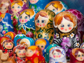 Fototapeta na wymiar Matryoshka. Russian nesting doll. Traditional Russian souvenir
