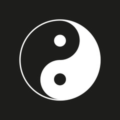 Ying yang sign. Vector.