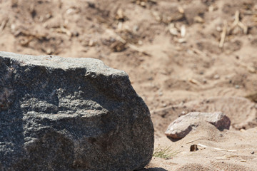 Stone and sand