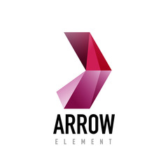 Obraz premium Vector arrow geometric design logo