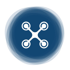 Abstract round button - drone - quadrocopter