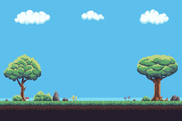 Pixel Game Background