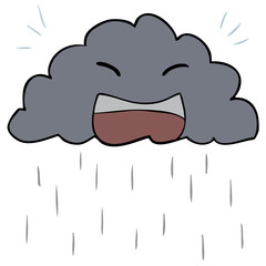 vector cartoon cloud rain