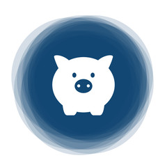 Abstract round button - pig