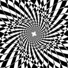 Vector op art pattern. Optical illusion abstract background.