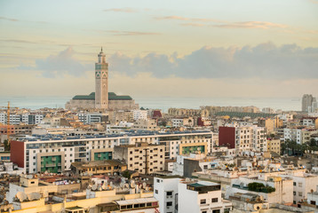 View over the city of Casablanca. - obrazy, fototapety, plakaty