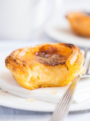 Pastel de nata, traditional Portuguese custard tart