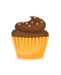 Chocolate cupcake icon