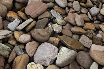 Close up of Stones on a Beach