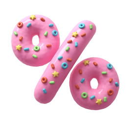 Pink cream with multi-colored sweets font