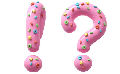 Pink cream with multi-colored sweets font