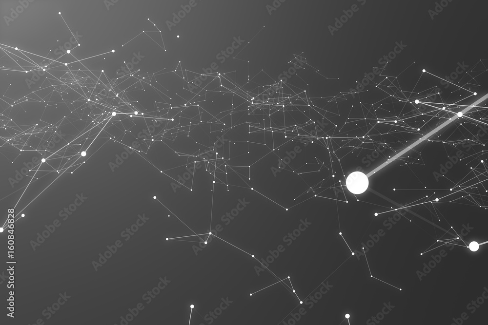 Poster technological connection futuristic shape. gray dot network. abstract background, gray background. c