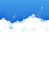 Cloud theme vector background.