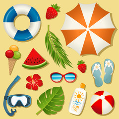 Set of vector summer elements